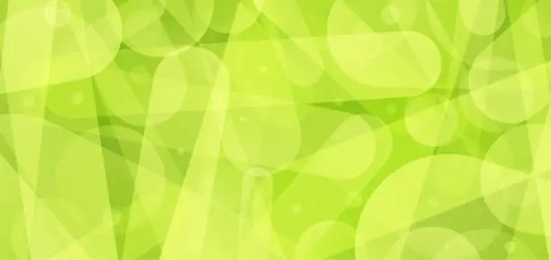 Vector illustration of Abstract green shapes background