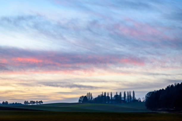 Sunset over Wiślica, Ponidzie, Poland