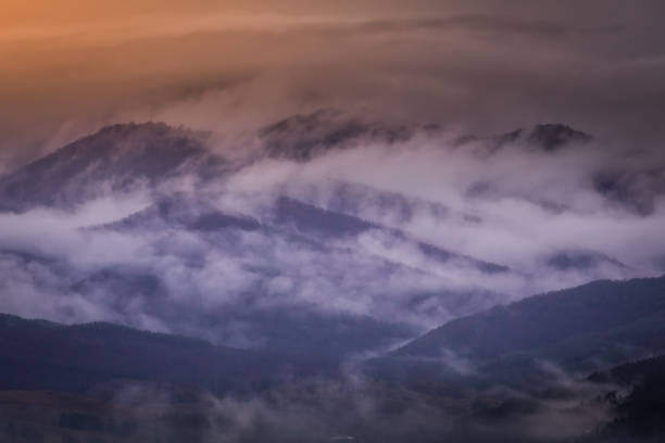 Misty Balkans mountains, Bulgaria