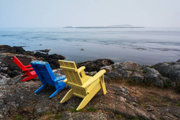 istock Colorful Chairs Along The Shoreline 1277465340