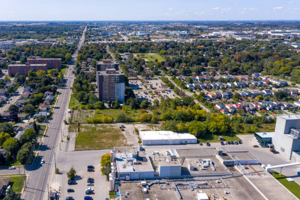 istock Aerial view downtown cityscape, Guelph, Ontario, Canada 1277468067