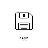 istock Save icon in vector. Logotype 1277475065