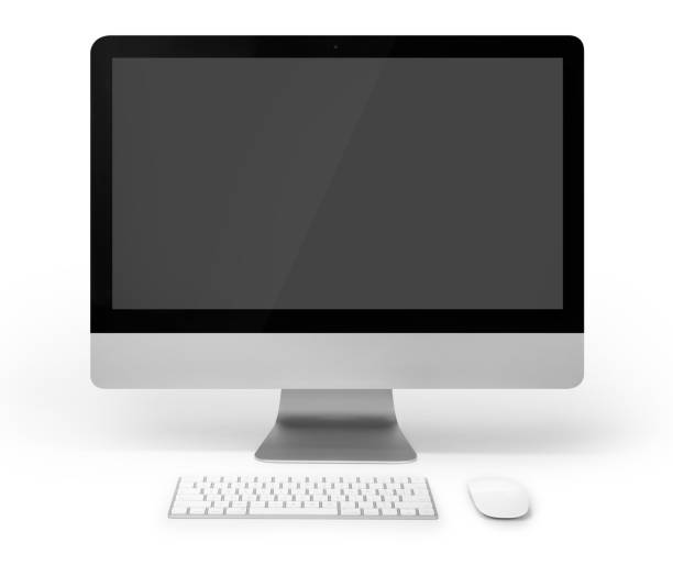 istock Computer monitor, keyboard and mouse isolated on a white background with clipping path 1277478855