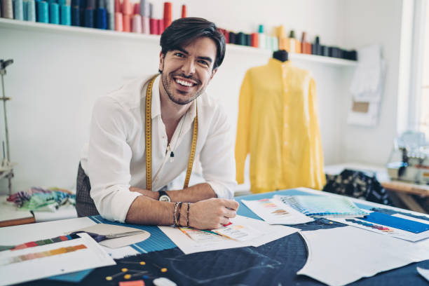 istock Portrait of a smiling tailor 1277478881