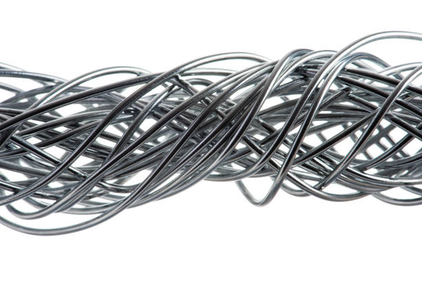 istock Steel wire isolated on white 1277494516
