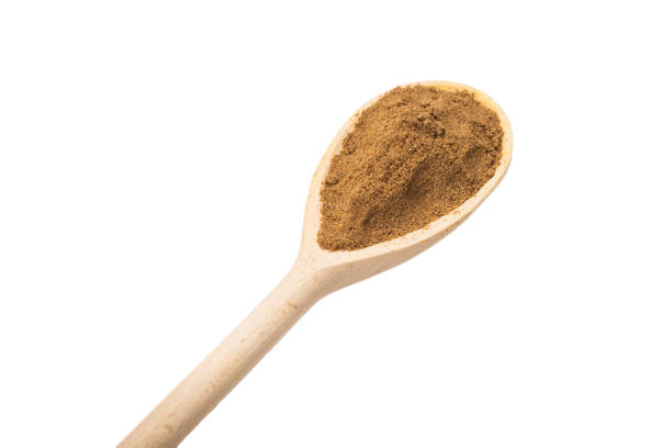 istock Mix spices on wooden spoon isolated. 1277501814