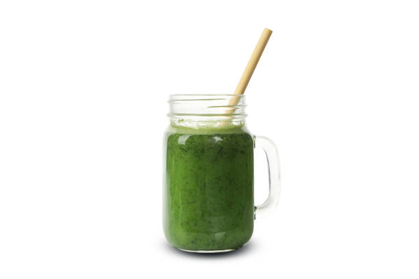 istock Smoothie of green vegetables isolated on white background 1277501991