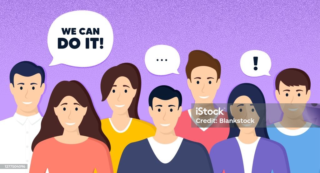 We Can We Can Do It Motivation Quote Motivational Slogan Vector Stock ...