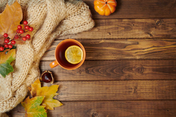 istock autumn flat lay on wooden planks 1277505821