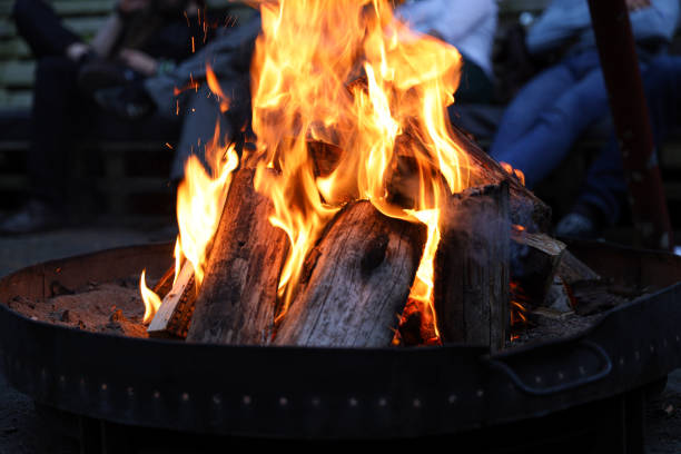 istock Outdoor barbecue with saugages open fire 1277506612