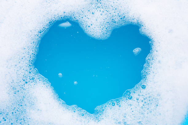 istock Frame made of detergent foam bubble. heart shape 1277507229