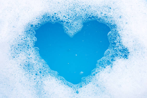istock Frame made of detergent foam bubble. Top view 1277508825