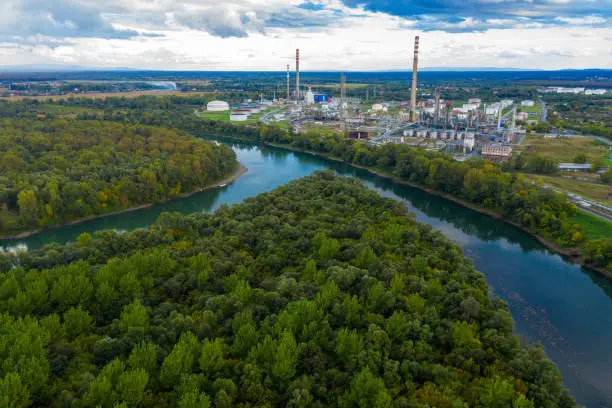 Photo of Industry on the Sava River in Sisak