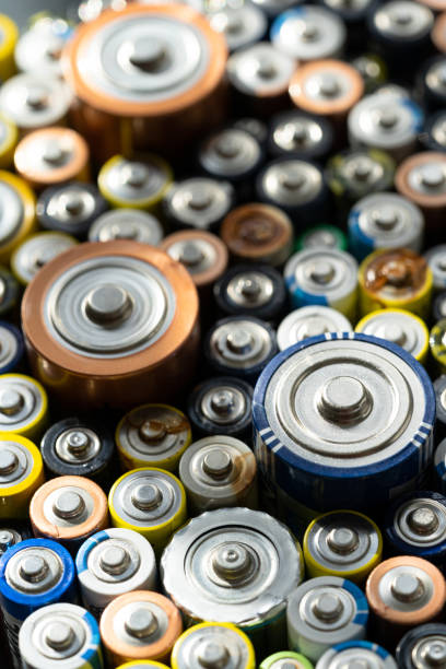 istock Full Frame Shot Of Batteries 1277512578