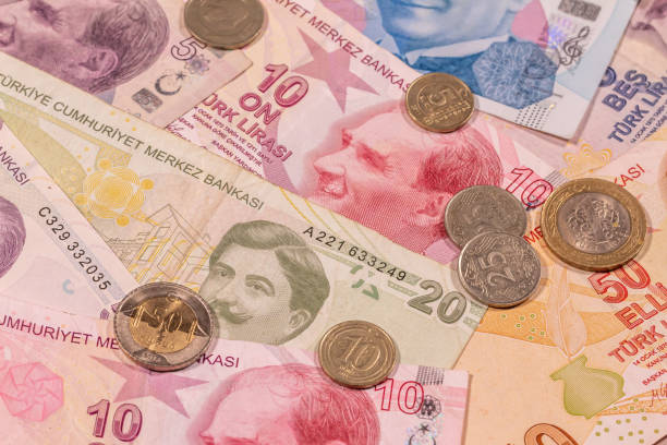 istock Turkish lira TL. TRY banknotes and coins 1277516538