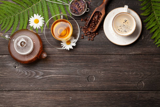 istock Herbal tea and espresso coffee 1277517348