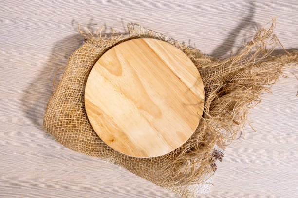 istock empty wooden chopping boards topic view mock up. flat lay. space for copying text, copy space. rustic style 1277518904