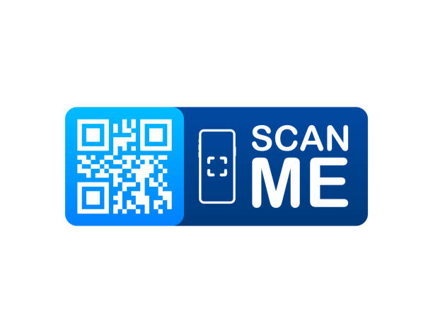 ilustrações, clipart, desenhos animados e ícones de qr code para smartphone. a inscrição me digitaliza com o ícone do smartphone. qr code para pagamento. ilustração vetorial - bar code price coding laser