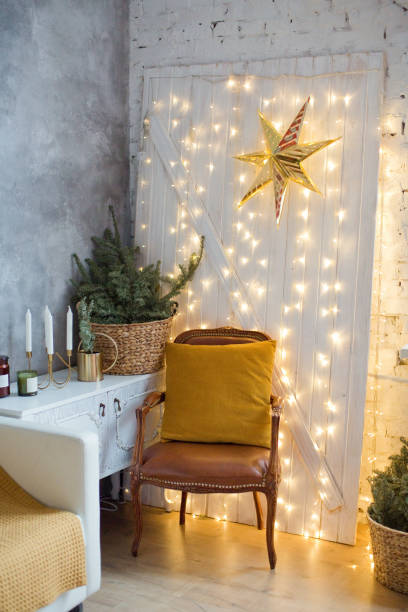 istock Christmas interior yellow room 1277520219