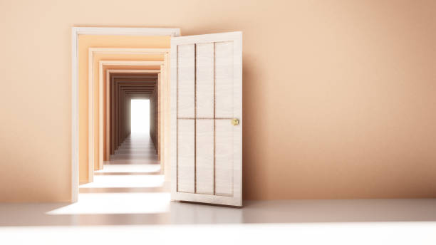 istock Doors leading to the rooms opening to each other 1277521708