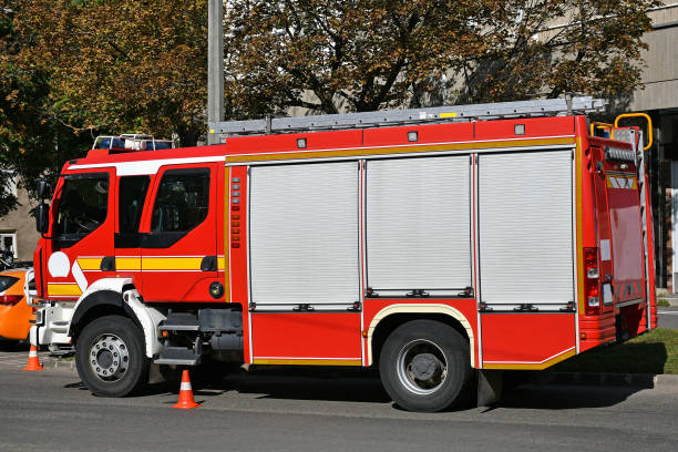 istock Fire truck at the scene of a fire 1277524549