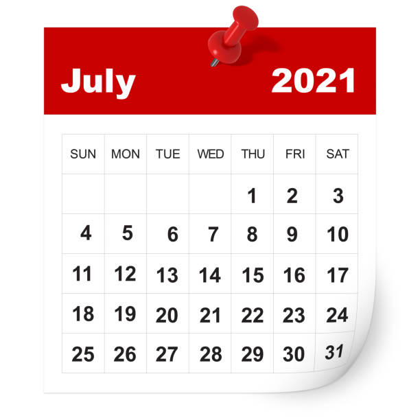 2021 年 7 月日曆。 - 2021 圖片 個照片及圖片檔