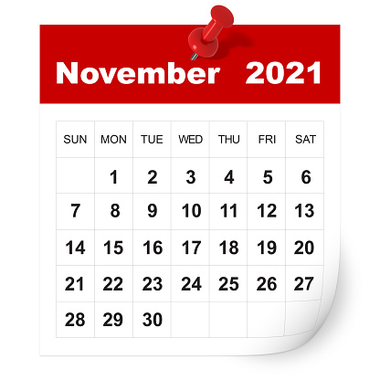 Novemeber 2021 calendar