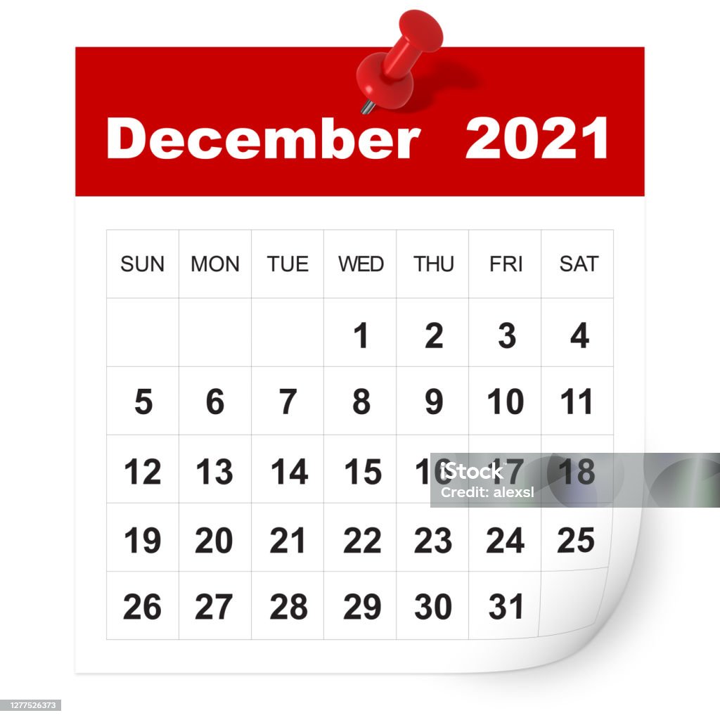 December 2021 calendar Calendar Stock Photo