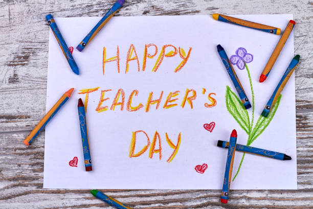 istock Happy teacher's day poster. 1277530628
