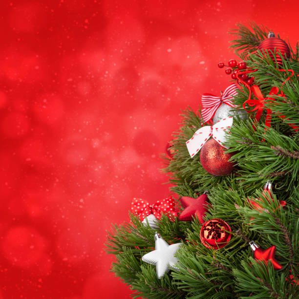 istock Christmas greeting card with fir tree 1277531871