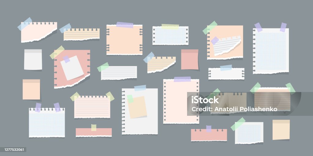 Note $10 Back Sticker Paper Paper Notes Sticker Stock Illustration - Download Image Now - Lined ...