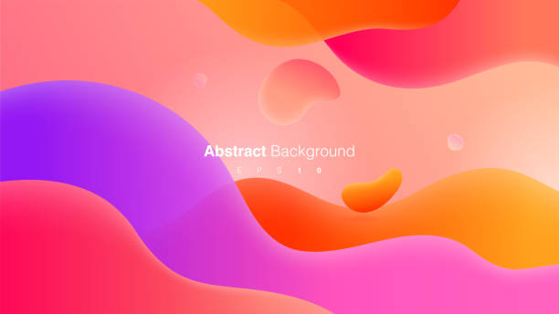 ilustrações de stock, clip art, desenhos animados e ícones de abstract geometric background with liquid shapes - lava lamp