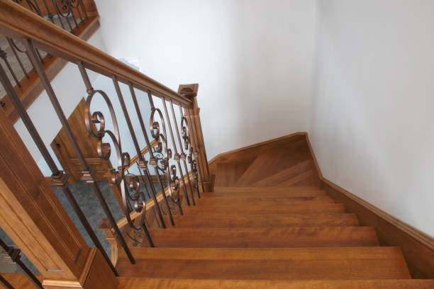 istock hardwood staircase classic style interior steps stairway design 1277542041