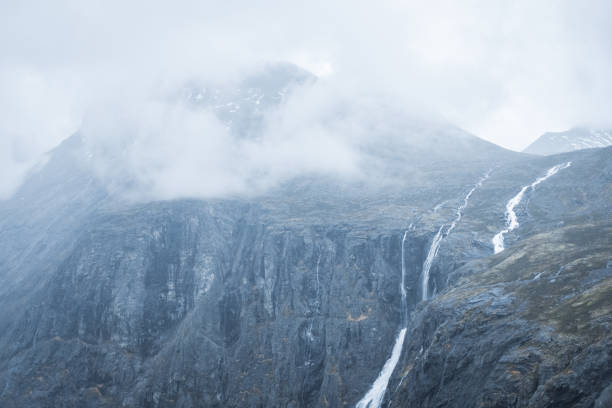 istock Mountaintop with Cloud Cover and Stigfossen Waterfall 1277542931