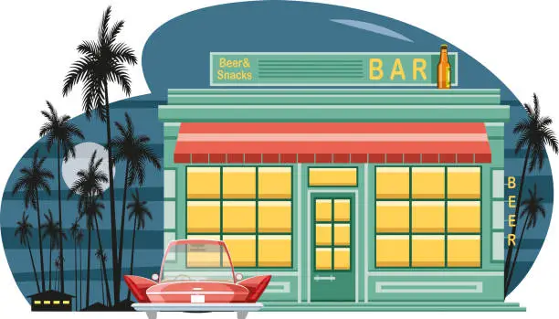 Vector illustration of Snack bar