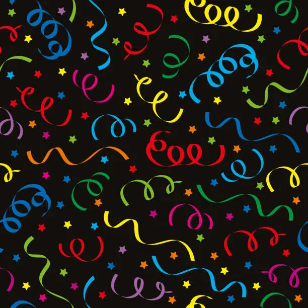 Vector illustration of Seamless Background Colourful Confetti Celebration Design