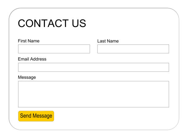 Contact us form or Feedback form – illustration stock photo