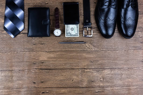 istock men's accessories on wooden background 1277551530