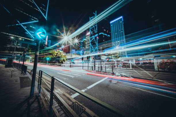 City Traffic Light Trail, Hong Kong