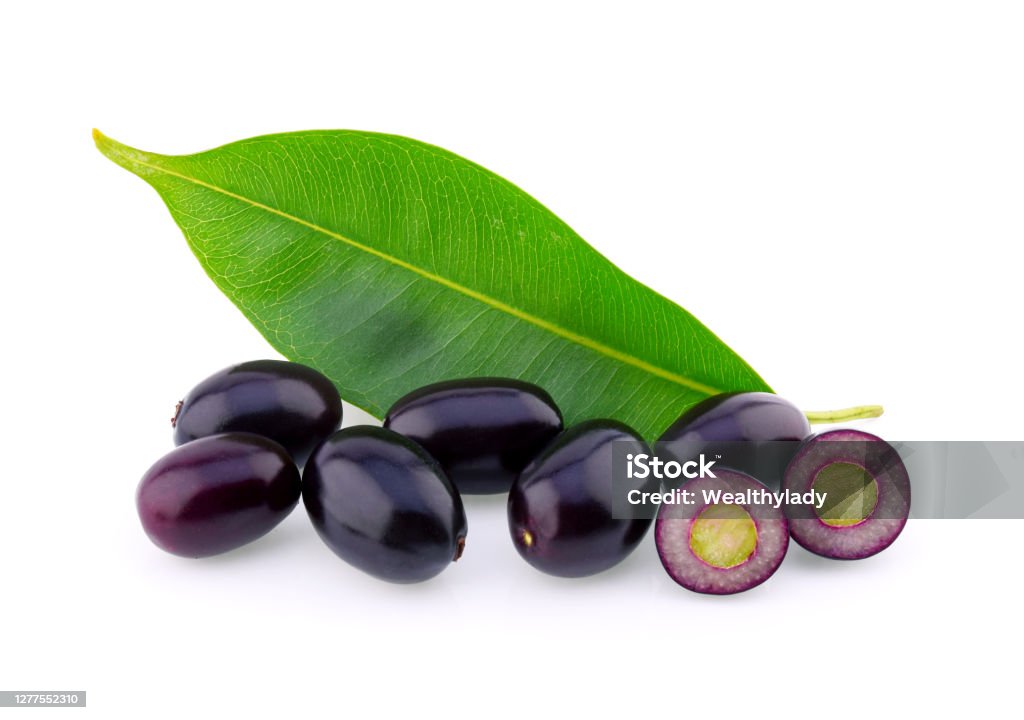 Java Plum Hd Jambolan Plum Or Java Plum On White Background Stock Photo - Download ...