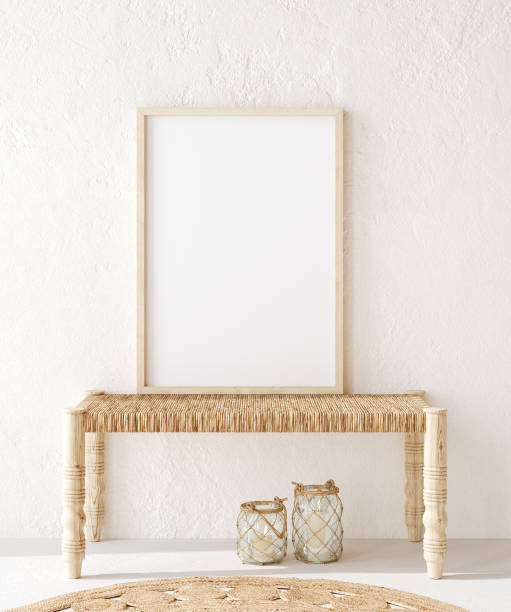 istock Mock up frame in home interior background close up 1277552369