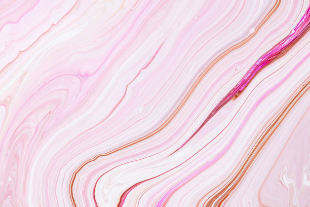 istock Fluid art texture. Backdrop with abstract mixing paint effect. Liquid acrylic picture with artistic mixed paints. Can be used for baner or wallpaper. Pink, white and beige overflowing colors. 1277554290