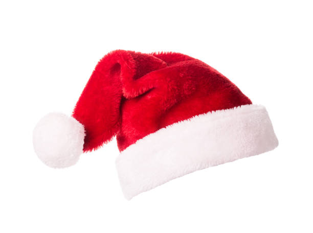 istock Red Santa Claus helper hat isolated on white background 1277555889