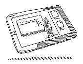 istock Video Learning At Home Tablet Computer Drawing 1277557067