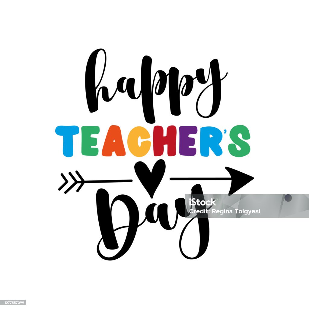 Happy Teachers Day Vector Typography Stock Illustration - Download ...