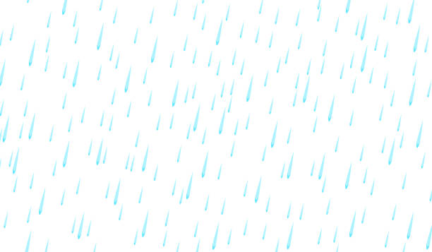 ilustrações de stock, clip art, desenhos animados e ícones de cartoon raining isolated on white background - raindrop