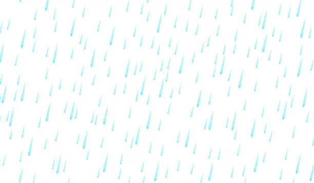Vector illustration of Cartoon raining isolated on white background