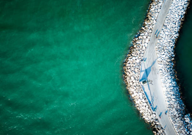 Aerial View of Pier From Drone View