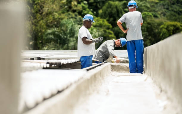 istock Works of waterproofing terrace in progress 1277562846