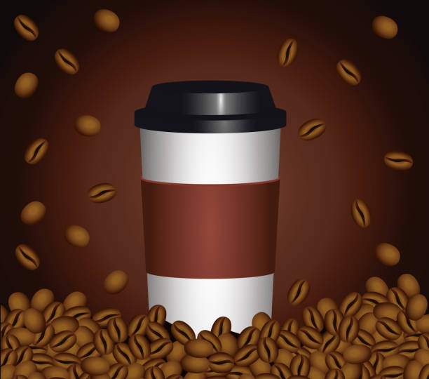 istock coffee break poster with plastic pot and seeds in brown background 1277563887